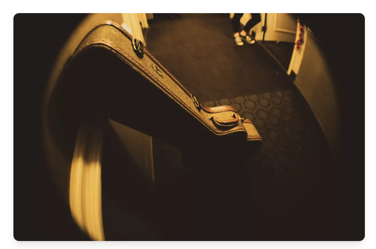 Vue d'une serrure d'un instrument de musique